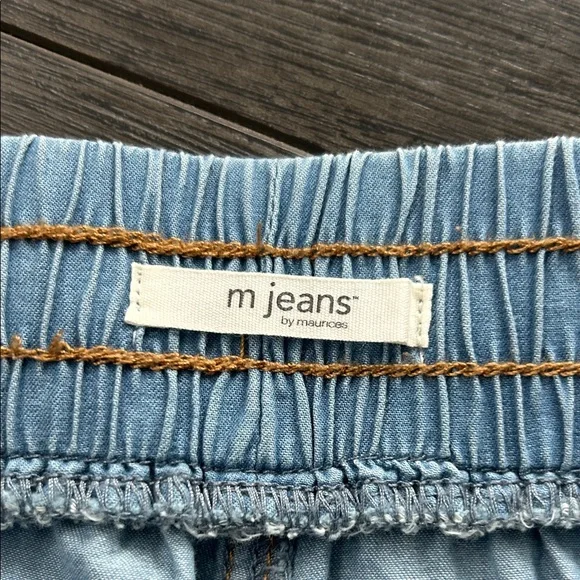 Light Blue Denim drawstring Shorts - Picture 2 of 4